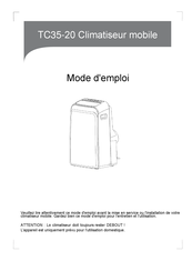 Kaysun TC35-20 Mode D'emploi