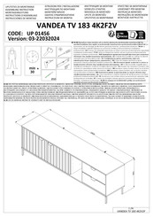 Dedeman VANDEA TV 183 4K2F2V UP 01456 Instructions D'assemblage