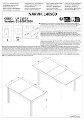 Home affaire NARVIK UP 01543 Instructions D'assemblage