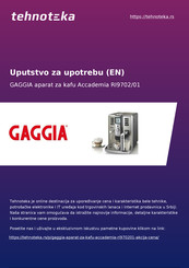 Gaggia Milano Accademia RI9702/01 Mode D'emploi