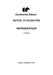 CONTINENTAL EDISON CERTTL115S Notice D'utilisation