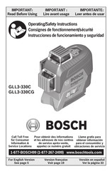 Bosch 3 601 K63 T10 Consignes De Fonctionnement/Sécurité