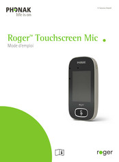 Phonak Roger Touchscreen Mic Mode D'emploi