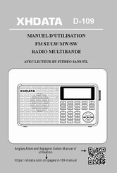 XHDATA D-109 Manuel D'utilisation