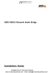 Axis Communications C8033 Network Audio Bridge Instructions D'installation