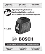 Bosch GCL 2-55 Consignes D'utilisation/De Sécurité