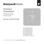 Honeywell Home RCHT8612WF2015 Guide D'installation Rapide