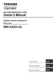 Toshiba Carrier RBC-AXU31-UL Manuel Du Propriétaire