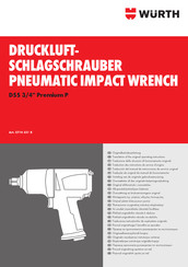 Würth DSS 3/4 premium Traduction Des Instructions De Service D'origine