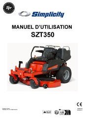 Briggs & Stratton SIMPLICITY SZT350 Manuel D'utilisation