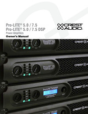 Crest Audio Pro-LITE 5.0 DSP Manuel Du Propriétaire