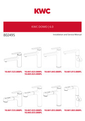 KWC DOMO 6.0 10.661.033.000FL Manuel D'installation Et De Service