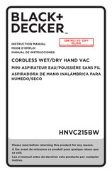 Black & Decker HNVC215BW Mode D'emploi