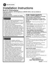 GE PBP665SGPWW Instructions D'installation