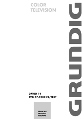 Grundig DAVIO 14 TVD 37-2502 FR/TEXT Mode D'emploi