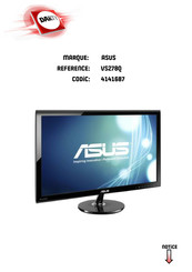 Asus VS278 Série Guide De L'utilisateur