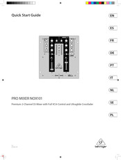 Behringer PRO MIXER NOX101 Guide De Démarrage Rapide