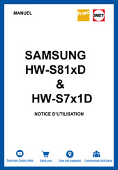 Samsung HW-S7 1D Serie Guide De L'utilisateur