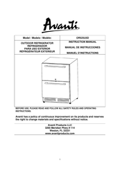 Avanti OR525U5D Manuel D'instructions