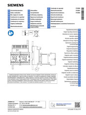 Siemens 3TK2850 Instructions De Service Originales