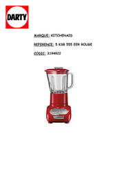 KitchenAid ARTISAN 5 KSB 555 EER Instructions