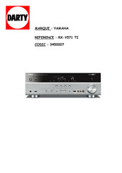 Yamaha RX-V571 Mode D'emploi