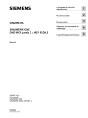 Siemens SINUMERIK ONE MCP 1500.2 Manuel