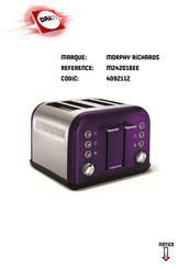 Morphy Richards M242016EE Mode D'emploi