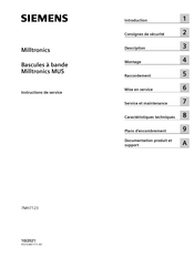 Siemens Milltronics 7MH7123 Instructions De Service