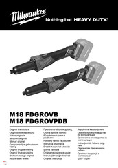 Milwaukee M18 FDGROVB Notice Originale