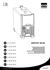 GYS EASYCUT 25/40 Mode D'emploi