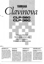 Yamaha Clavinova CLP-360 Mode D'emploi