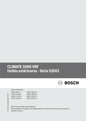 Bosch CLIMATE 5000 VRF S5DCI Serie Notice D'utilisation