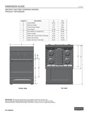 Maytag MFGS6030R Guide De Dimensions