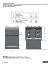 Maytag MFGS8030R Guide De Dimensions