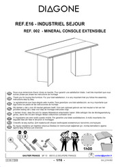 Diagone INDUSTRIEL SEJOUR E16 002 Instructions De Montage