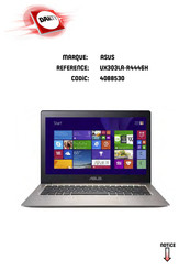 Asus UX303LA-R4446H Manuel Électronique