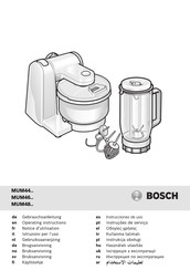 Bosch MUM 4407 Notice D'utilisation