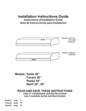 Elica Santo 30 Instructions D'installation