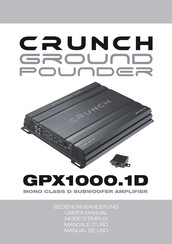 Crunch GPX1000.1D Mode D'emploi