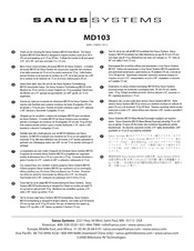 Sanus Systems MD103 Instructions D'installation