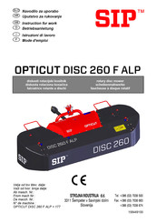 SIP OPTICUT DISC 260 F ALP Mode D'emploi