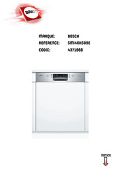 Bosch SMI46KS09E Mode D'emploi