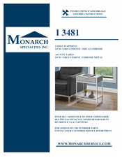 Monarch Specialties I 3481 Instructions D'assemblage