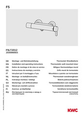 KWC F5 2030066503 Notice De Montage Et De Mise En Service