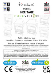 Fireline PureVision Classic Serie Notice D'installation Et Mode D'emploi