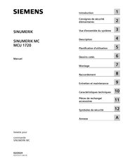 Siemens SINUMERIK MCU 1720 Manuel