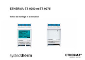 systectherm ETHERMA ET-9300 Notice De Montage Et D'utilisation