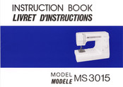 Janome MS3015 Livret D'instructions