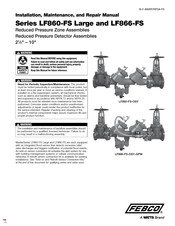 Watts FEBCO LF860-FS Large Serie Manuel D'installation, D'entretien Et De Réparation